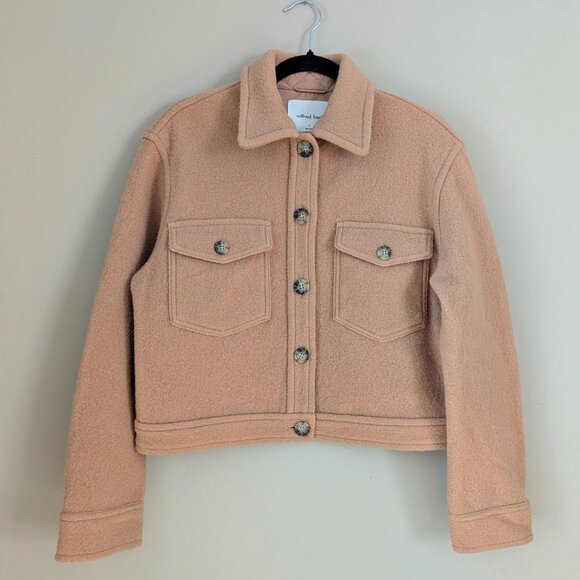 Aritzia Wilfred Free Autumn Shirt Jacket Boxy Merino Wool Utility Shaket Size S - Picture 3 of 10
